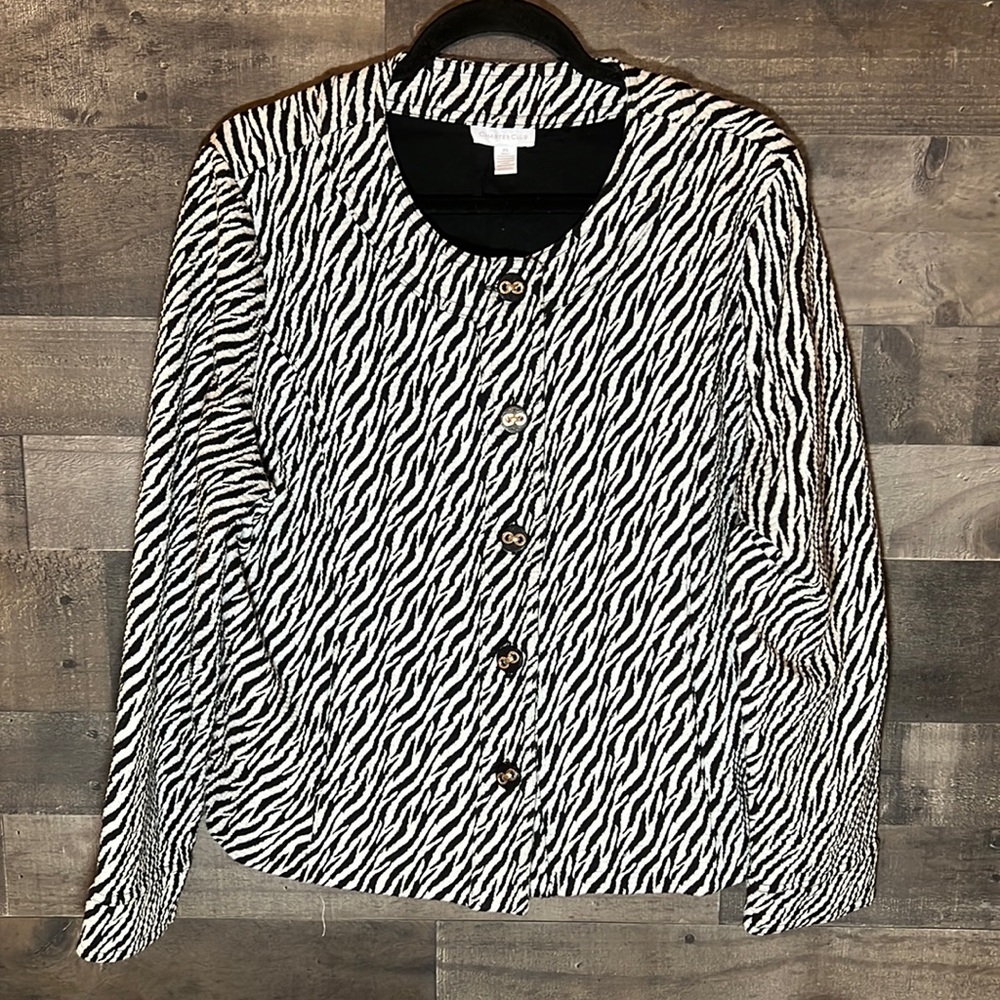 Zebra Print Charter Club Jacket